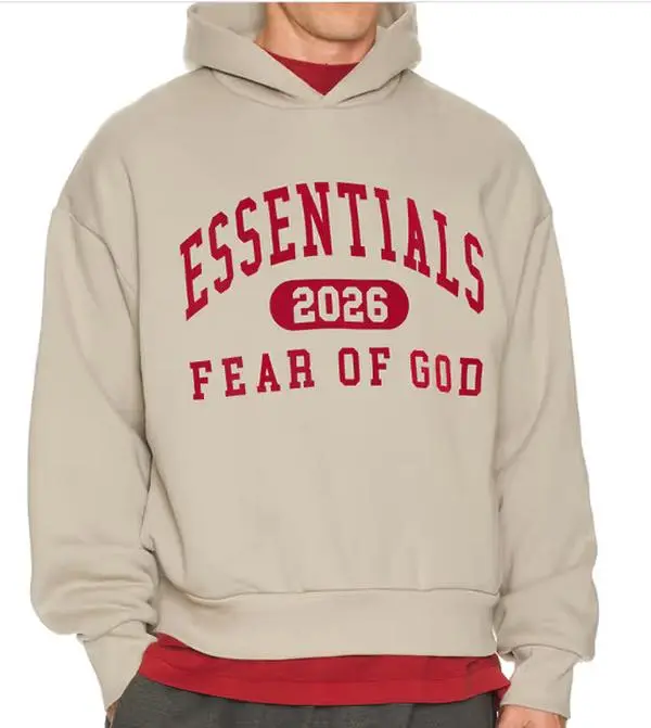 (100% Authentic with QR code) Fear of God Essentials Classic Hoodie Smoke Grey