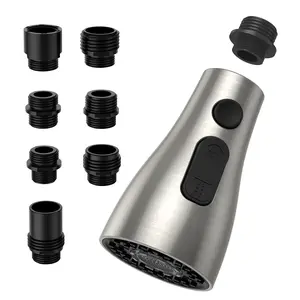 Spring Pull Down Kitchen Faucet Head Replacement for Kitchen Faucet, 3-Modes & 7 Adapters