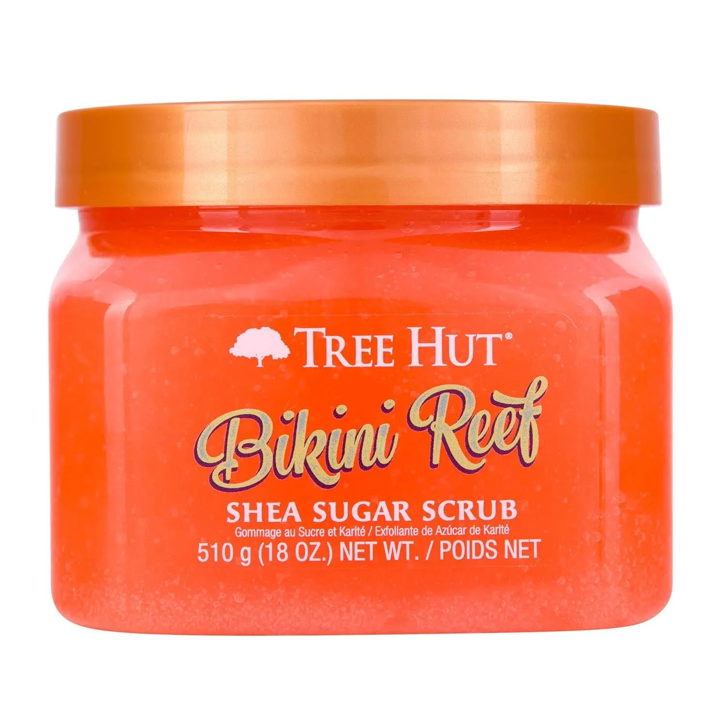 Tree Hut Bikini Reef Body Scrub, Exfoliating Sugar Scrub, Vegan, 18 Oz | Exfoliating & Nourishing with Shea Butter & Essential Oils, Body Exfoliator for All Skin Types, Self Care Gifts for Women