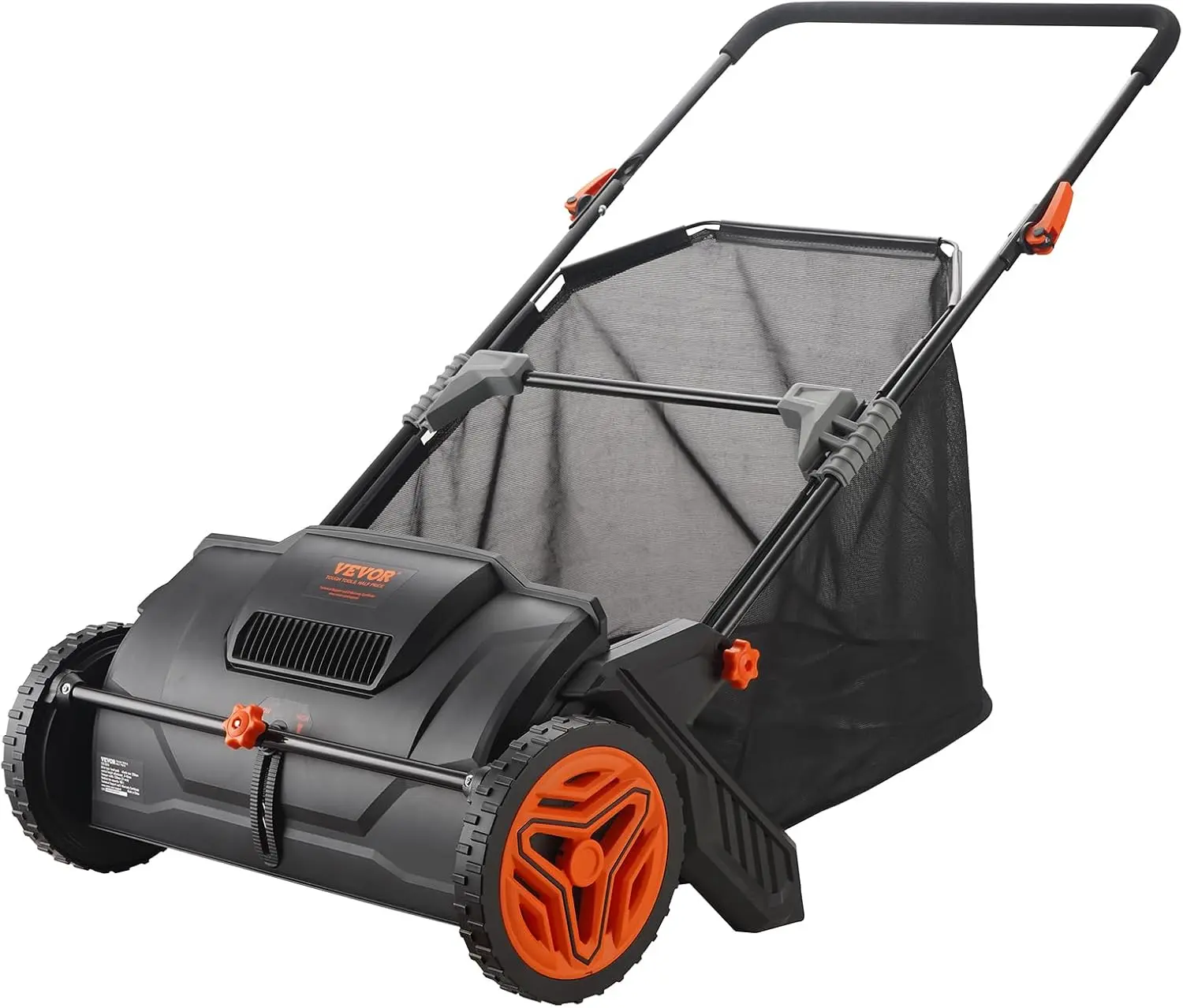 TIKTOK's #1 SHOP, presents the - VEVOR Push Lawn Sweeper, 21inch Leaf & Grass Collector, Heavy Duty Thickened Durable to Use with Large Capacity 3.5 cu. ft. Mesh Collection Hopper Bag, 2 Spinning Brushes