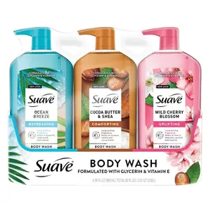 Suave Body Wash, Hydrating Soothing Moisture-Boosting Formula for Normal Skin, Alcohol-Free Body Butters Infused Bath Care Product
