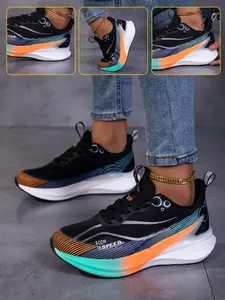 Professional Running Shoes with Carbon Board, Breathable Comfort, Shock Absorption, Stability Support, Anti-Slip Grip, Mesh Upper, Breathable Running Sneakers, Sporty Running Shoes