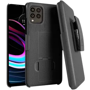 Rome Tech Belt Clip Holster Case for T-Mobile REVVL 6 Pro 5G / REVVL 6x Pro 5G – Rugged Dual-Layer 360° Drop Protection, Non-Slip TPU + PC Armor, Foldable Kickstand, Raised Bezel Screen & Camera Protection, 180° Rotating Belt Clip
