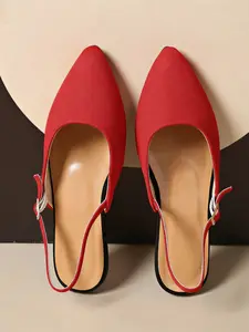 Women's New Flat Heel Single Shoe, Plain Color Simple Open Back Comfortable, Perfect for Party Wedding Evening Beach Travel