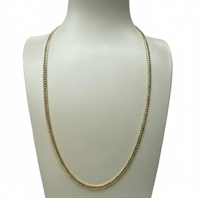10K Solid Yellow Gold Rolo Necklace Chain – 1.1mm Cable Link, Choose Length 16-24 Inch, Women/Men