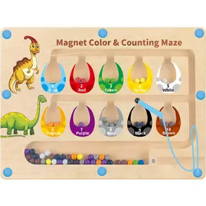 X-ITC01 Dinosaur Toys,Magnetic Color and Number Maze, Montessori Toys for 2 3 4 5 Year Old,Learning Educational Sensory Toys for Toddlers and Kids Boys Girls,Christmas Stocking Stuffers for Kids