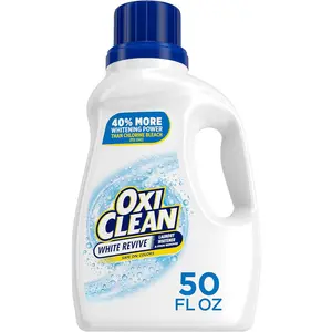 OxiClean White Revive Laundry Whitener and Stain Remover Liquid 50 fl oz for Effective Cleaning