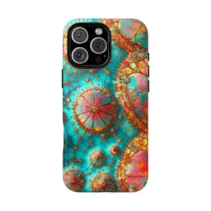 Luminous Microcosm Teal Cell Glow Phone Case for iPhone  – Lifetime Warranty PhoneInk2