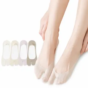 Women’s Invisible Split Toe Socks 2026 |   Ice Silk No Show Socks for High Heels, Flats & Loafers