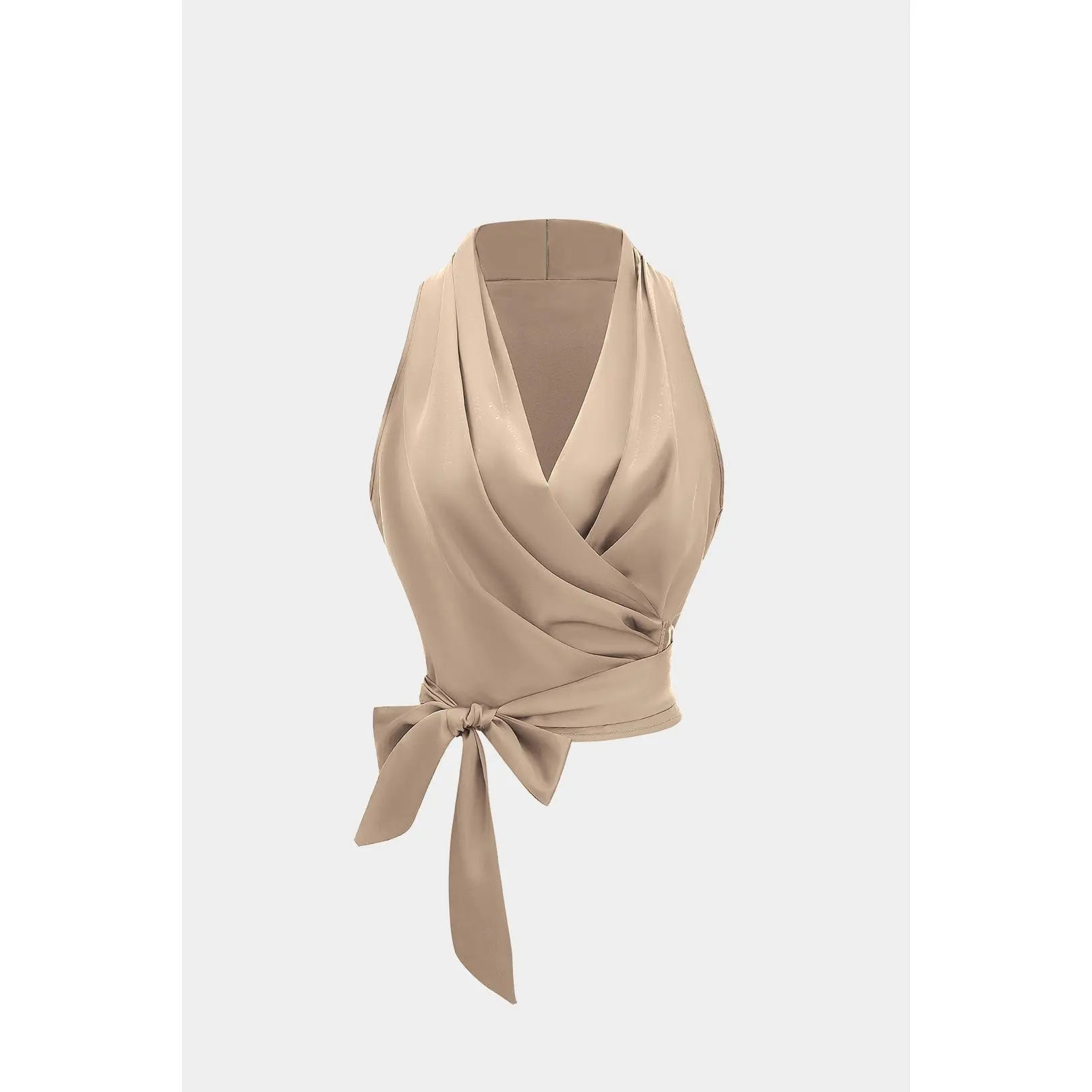Satin Crossed Tank Top