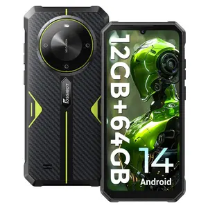 FOSSIBOT F105 Rugged Smartphone Unlocked, Android 14, 10300mAh Large Battery 12+64GB/128GB Storage 6.75" FHD Display 8MP+20MP Camera IP68/IP69K Waterproof Cell Phone 4G Dual SIM OTG(NOT compatible with AT&T,Cricket,Verizon,Sprint etc)