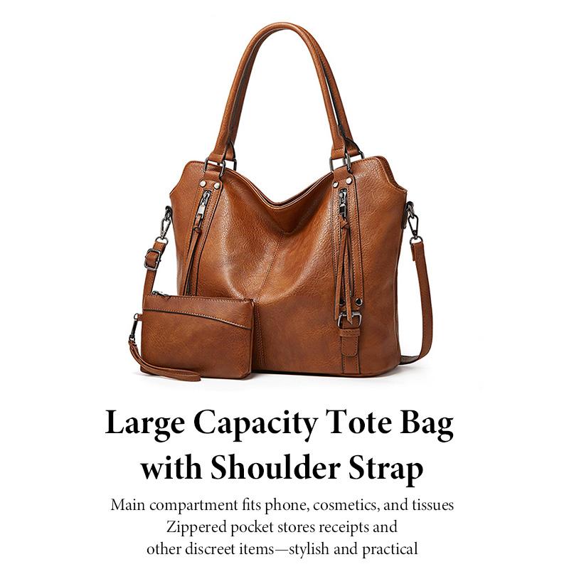 Tote Bag for Women PU Leather Shoulder Bags Fashion Hobo Bags Large Purse and Handbags Shoulder Strap