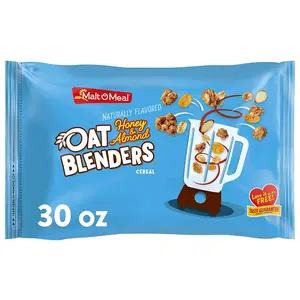 Malt-O-Meal Honey and Oat Blenders® with Almonds Breakfast Cereal, Family Size Bulk Bagged Cereal, 30 Ounce - 1 count