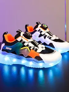 USB Rechargeable LED Light Up Shoes with Multi-Color Modes. Single-layer mesh breathable design for Spring and Summer active wear. Fun glowing sole for kids, toddlers, students, and teens. Durable stylish sneakers. #LEDShoes #GlowingSneakers #KidsFashion