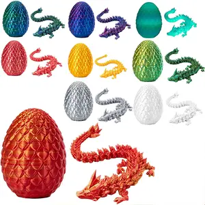 Dragon Egg Surprise: 3D Printed Movable & Poseable Dragon Toy Set - Unique Easter Gift, Holiday Home Decor, Party Centerpiece, Indoor Sculpture, Novelty Collectible
