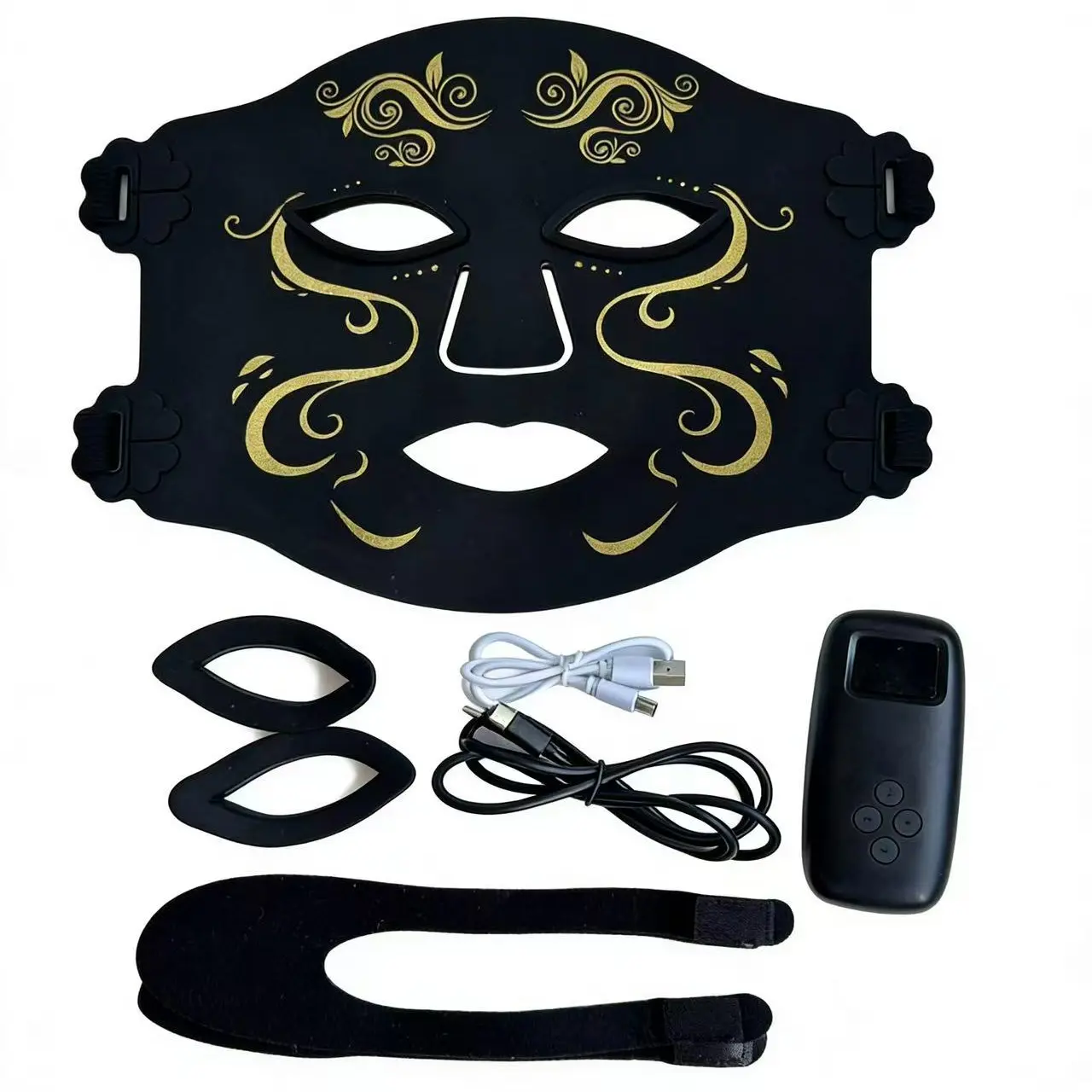7 Color LED Silicone Mask, Adjustable Strap Beauty Face Mask, Rechargeable USB Charging, Home Skincare Gift for Girlfriend, Led Facial Mask