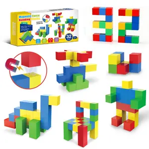 32-Piece Creative Magnetic Blocks Set for Kids Aged 3+, Educational Construction Toy, Perfect Birthday Gift for Children