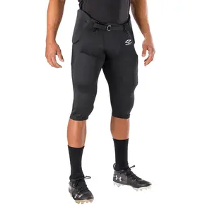 Shock Doctor Showtime Football Integrated Pant - Black, Designed for Comfort and Support, Ideal for Football and Other Sports