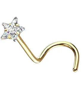 Gold Star CZ Stainless Steel Nose Screw