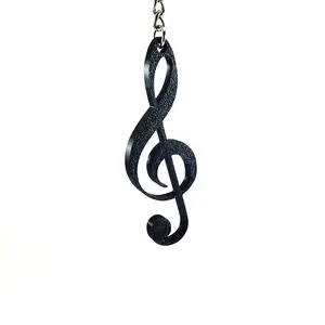 3D Printed Treble Clef Keychain - Musical Accessory