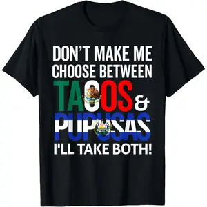 Men's Cotton Knit Short-Sleeve Tshirt - Menswear Round Neck Streetwear Clothes, Half Salvadorian-Half Mexican Flag Funny Graphic, Breathable Casual Sports Top