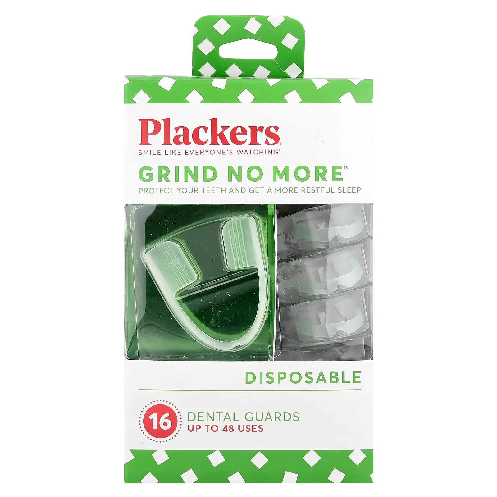 Plackers Grind No More®, Disposable, Dental Guards, 16 Count | HSA/FSA Eligible