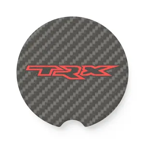 Ram TRX Soapstone Car Coaster, Carbon Fiber Design, Auto Accessories, Gift for Car Enthusiasts Truck Interior