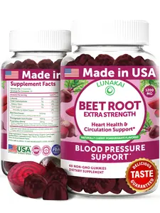 Lunakai Beet Root Gummies with Antioxidant Blend - Delicious Non-GMO Beet Chews for Dietary Fitness & Circulation, 60ct Edible Supplement