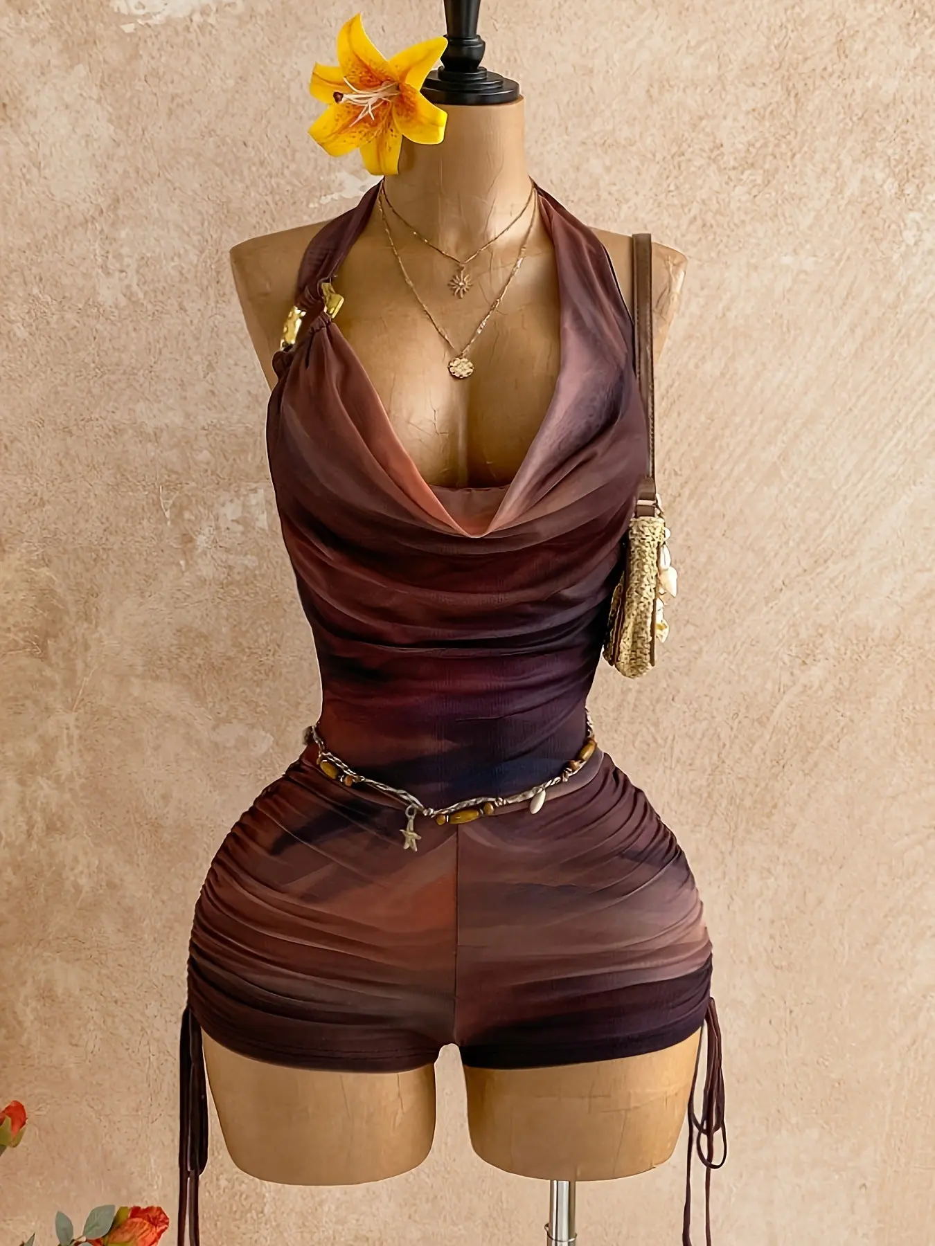 Slow Burn Ombré Mesh Romper