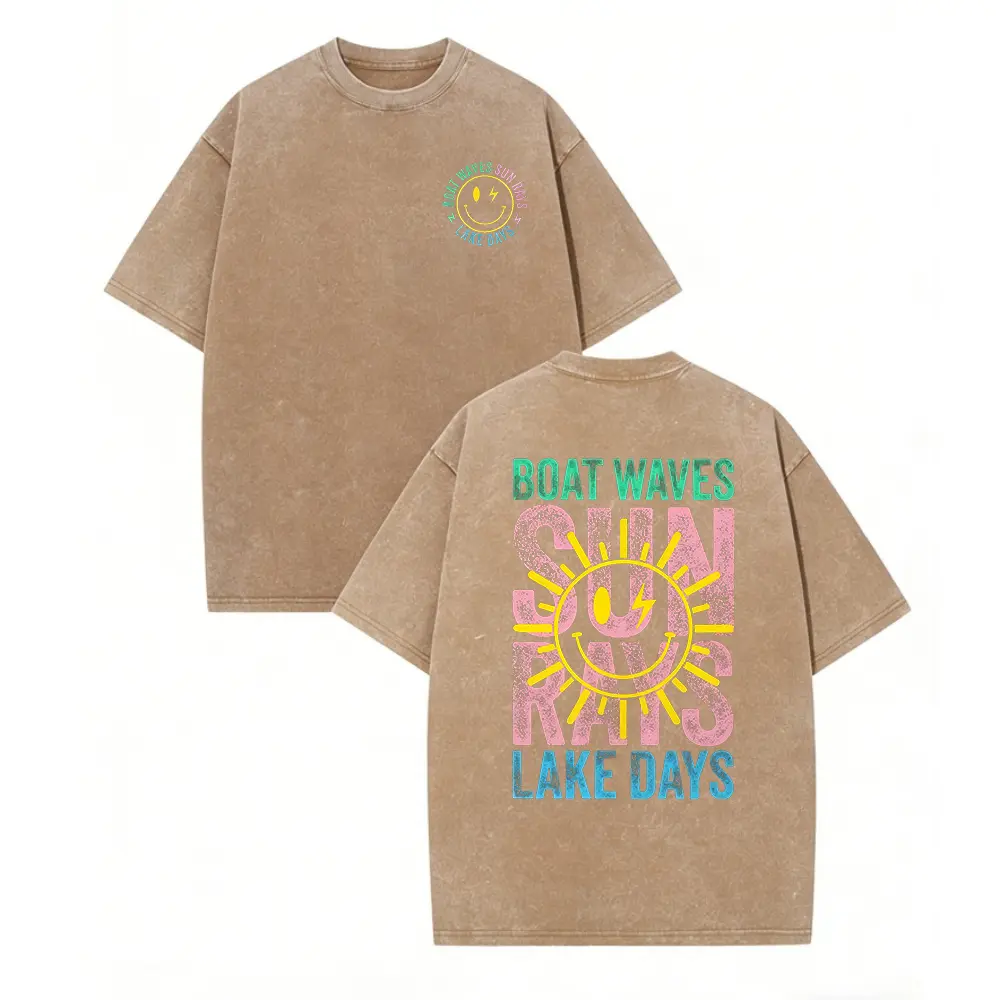 Washed T-shirt-Coffee