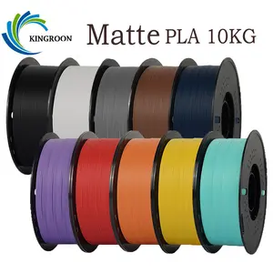 KINGROON Matte PLA Filament 10-Pack: Low Warp, Smooth Flow, Minimal Visible Layer Lines. Universally Compatible with 1.75mm FDM Printers. Perfect for Beginners and Experts.