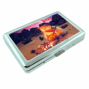 Texas Howdy Cat Silver Metal Case Wallet