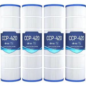 CCP420 Pool Filter Cartridges, Compatible with Pentair Clean & Clear Plus 420, Replaces Pentair R173576, Pleatco PCC105-PAK4, 4-Pack, 420 sq.ft