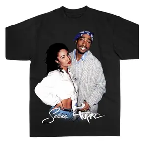 2PAC X SELENA GRAPHIC TEE,  Y2K Pop Culture, Vintage Band Tee