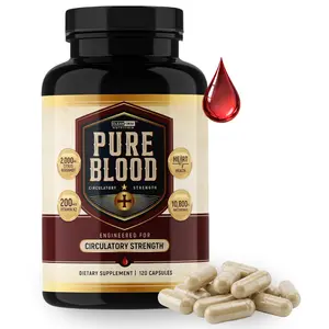 CleanForm Nutrition Pure Blood Vitamins Dietary Supplement Capsules with Vitamin K2, Citrus Bergamot & Nattokinase, Clean Formula, 120 Capsules