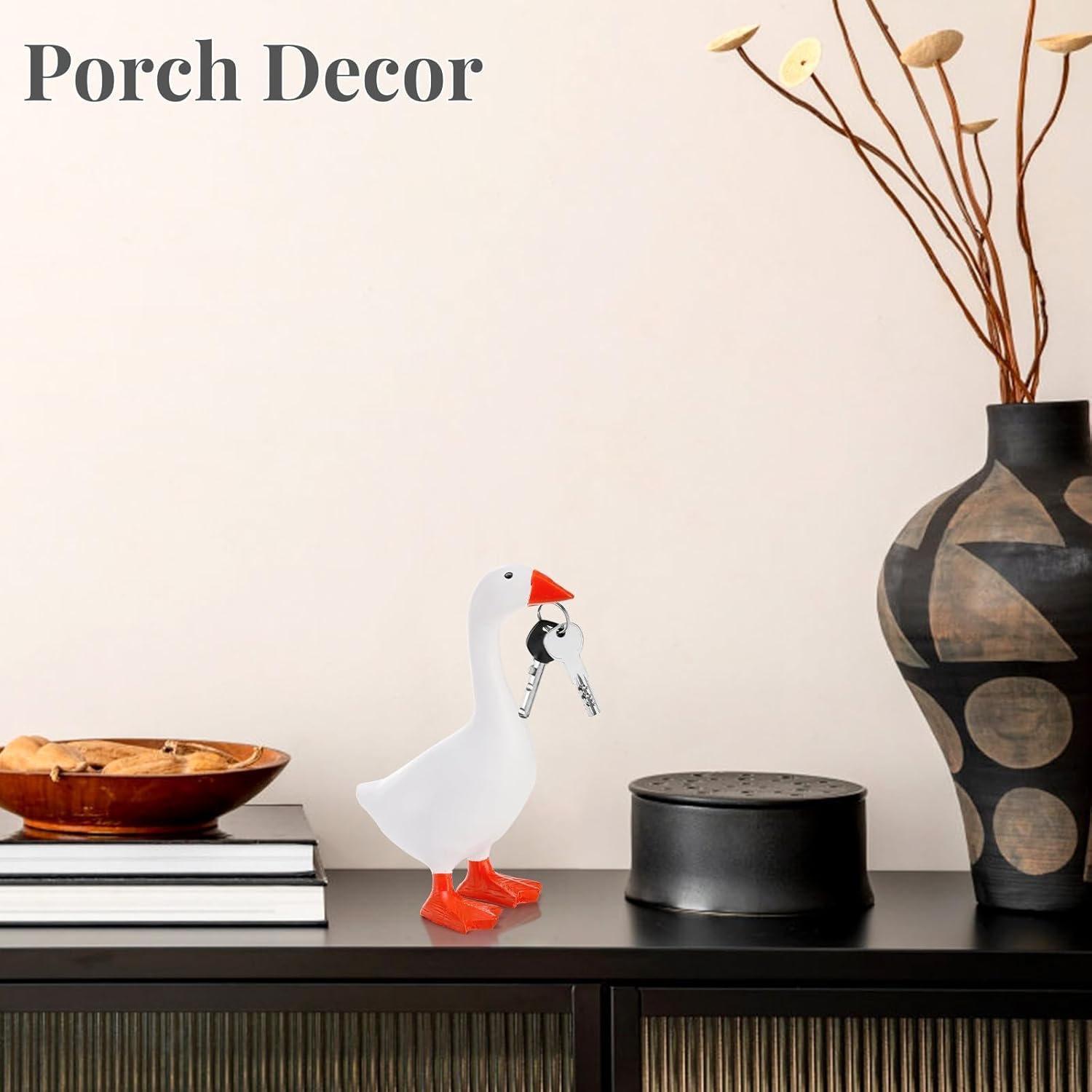 Cute Magnetic Goose Key Holder, Fun Duck Key Hanger with Strong Magnet, Unique Resin Key Organizer for Entryway, Desk & Home Decor, Cool Funny Gift for Friends, TikTok Viral