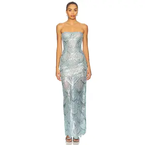 Bronx and Banco Giselle Maxi Dress in Powder Blue