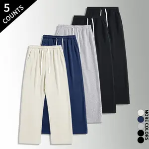 “5-Pack/5 Counts” Value Set: High-waisted wide-leg athletic pants, loose fit, casual training pants