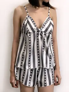 Satin Striped Cami Set