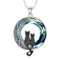 2 Cats(Black and Black)-Blue Crystal-02-F