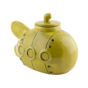 BarConic® Ceramic Tiki Submarine Cup, Decorated with Pineapple, Bell, and Lime Accents for Kitchen Drinkware Use