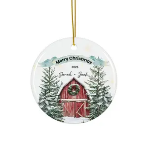 Our First Christmas Ceramic Ornament | Red Barn |Christmas Decor, Home Decoration, Holiday Keepsake