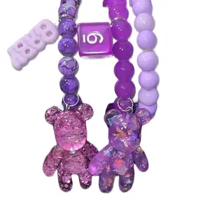 3pc Purple Charmed Bracelets