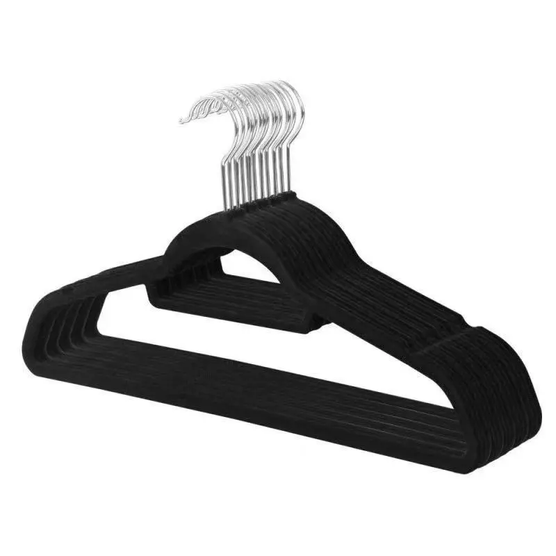 20 Pcs Flocked Hangers Non-Slip No Shoulder Bumps - Home Use for Sweaters, Suits & Clothes
