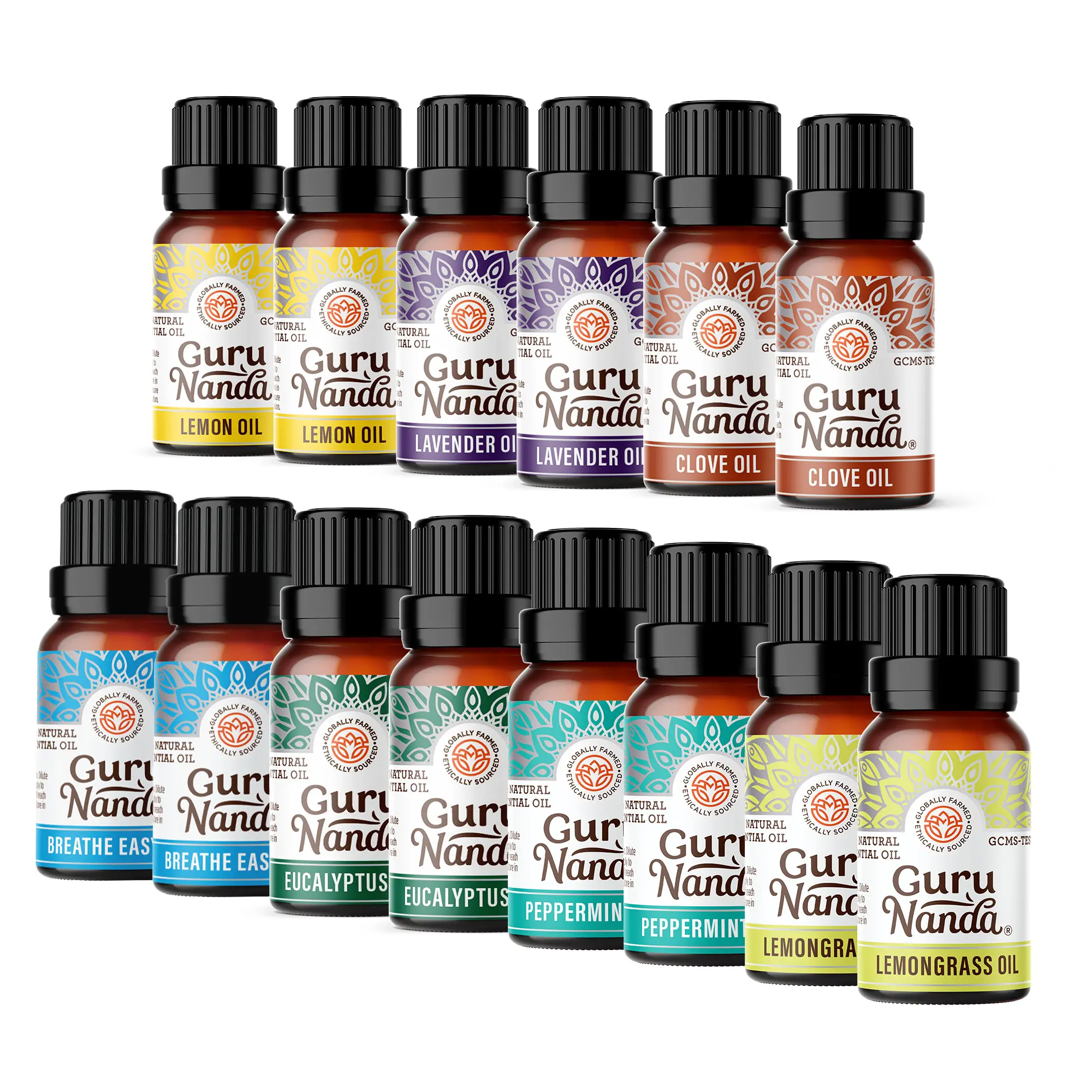 Deluxe Aroma Value Pack - Lavender, Clove, Peppermint, Eucalyptus, Breathe Easy, Lemon, Lemongrass