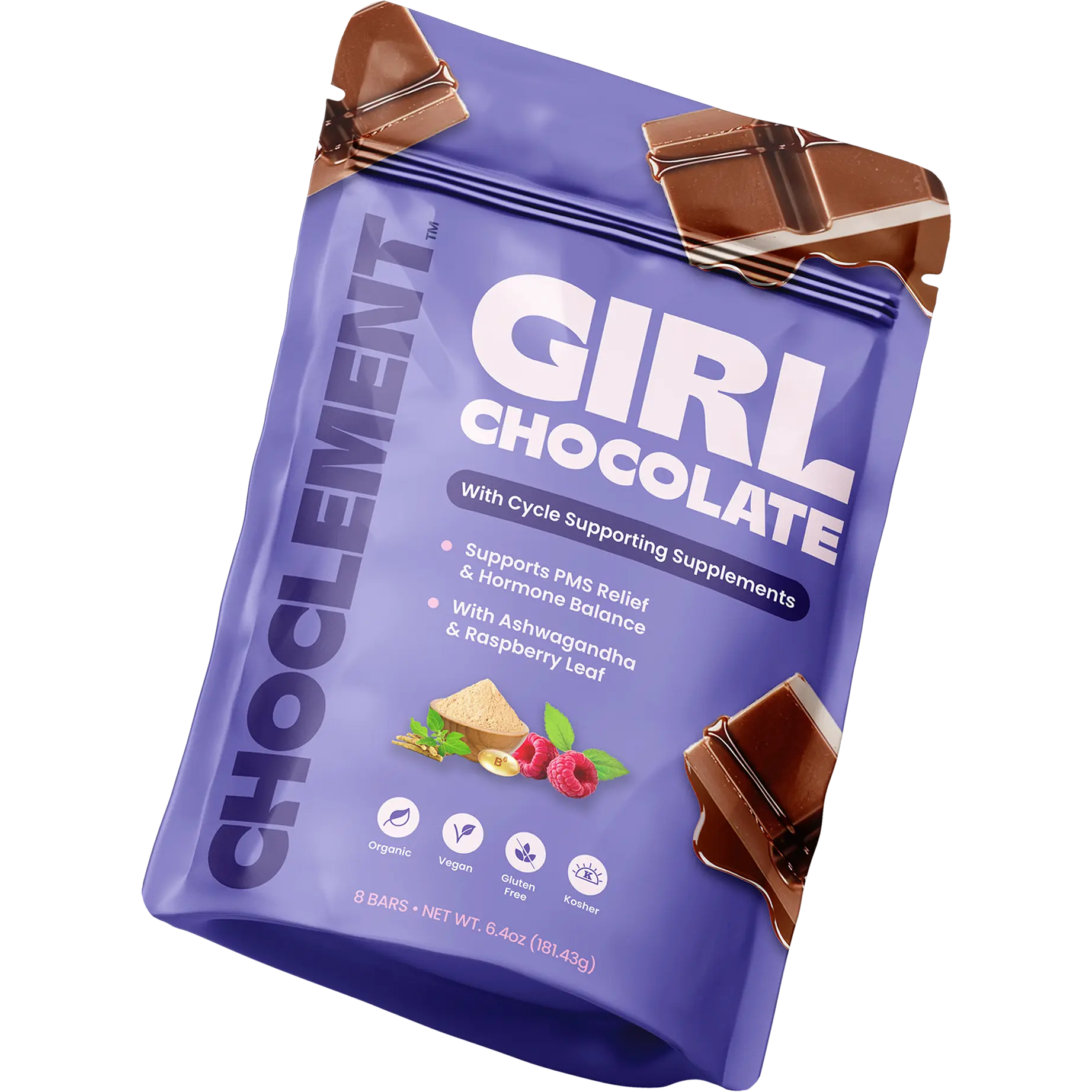 Period Relief Chocolate – Plant-Based Dairy-Free PMS Support Chocolate with Natural Supplements for Hormone Balance, PMS relief & Everyday Wellness (6.4oz)
