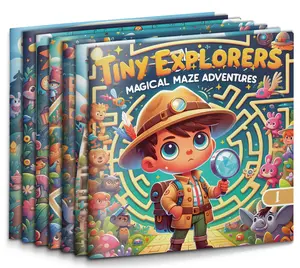 Maze Books for Kids Set of 7, Maze Activity Books, Summer Activity Book for Kids, Kindergarten Activity Book