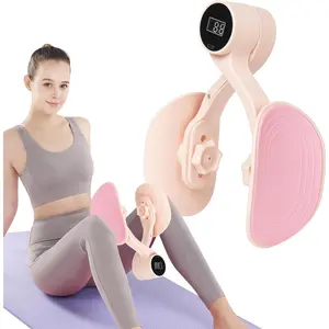 Kegel Exercise with Counter Rechargeable,3 Levels Resistance Adjustable,Inner Thigh Exerciser,Workout Equipment,Thigh & Hip Strengtheners for Home Gym Workout(Pink)