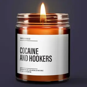 Funny Cocane and Hokers  Holidays Season Soy Candle Present, Handpoured Christmas Scent, Holiday Scented Candle, Cozy Winter Gift Christmas Candle, Christmas Decoration, Candles For Couple, Christmas Gift Idea, Gift For Lover Him Her