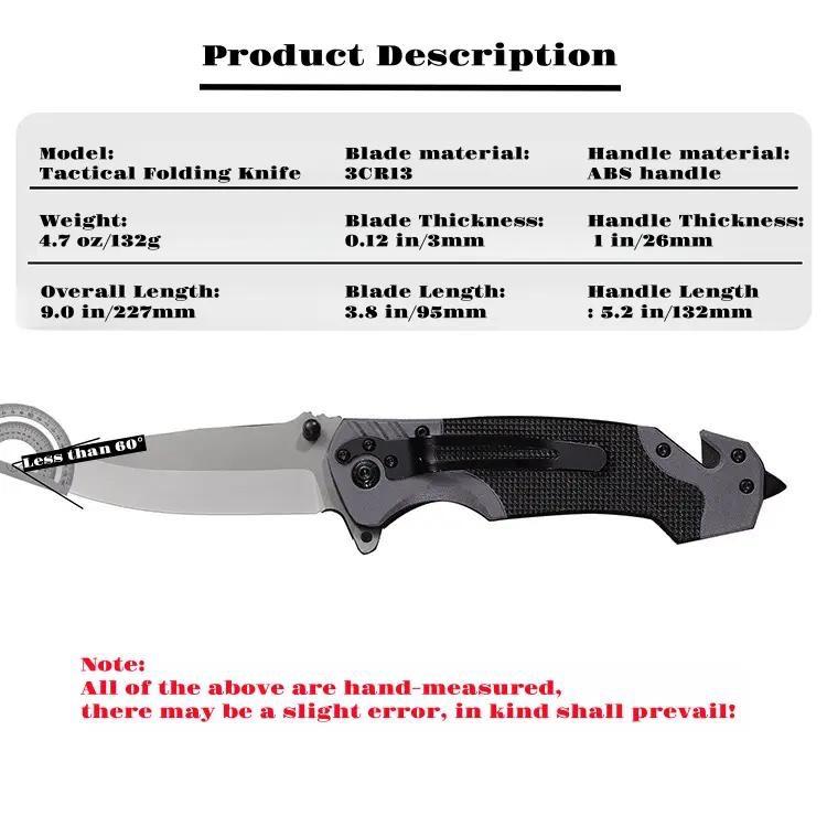 Tactical Folding Knife-One-Hand Open, Heavy-Duty Utility Tool, Outdoor Survival EDC Knife, High Hardnest Blade, The Best Gift